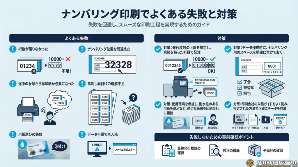 ナンバリング印刷でよくある失敗と対策