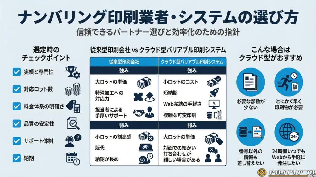 ナンバリング印刷業者・システムの選び方