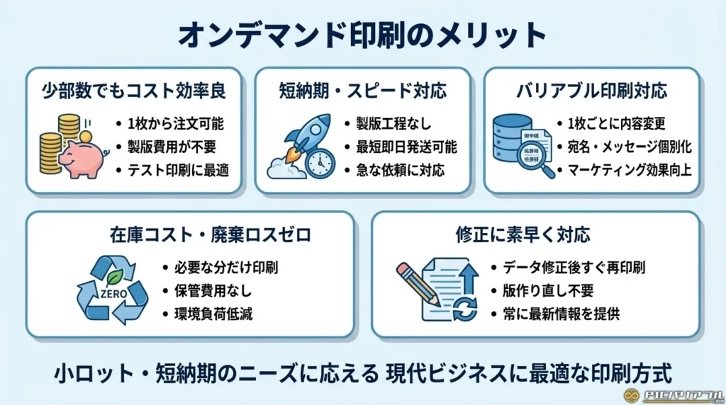 オンデマンド印刷のメリット